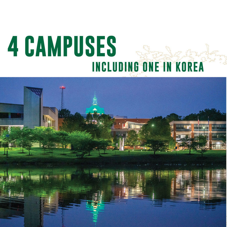 Mason has 4 campuses including one in Korea