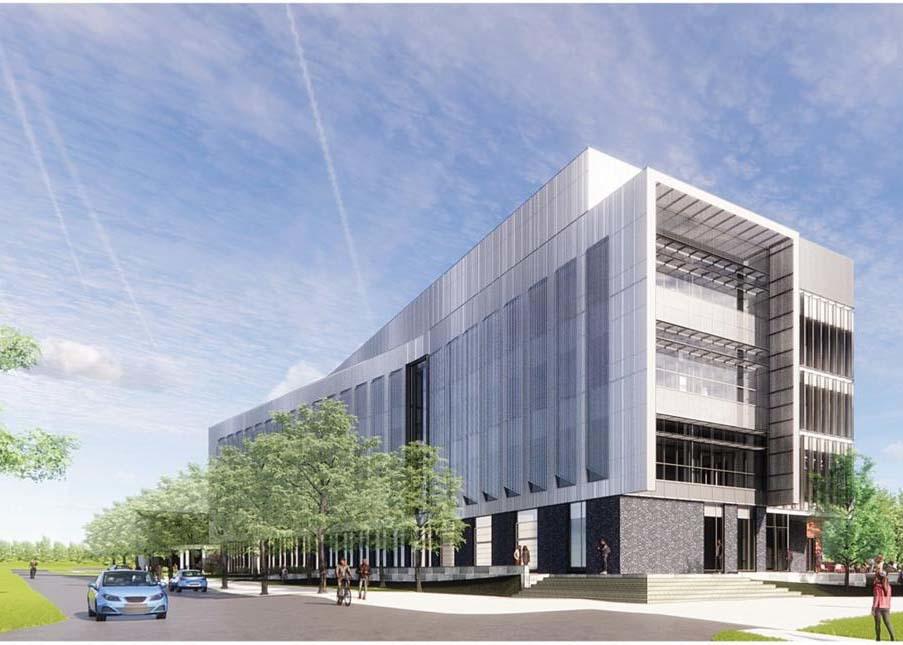 artists rendering of new building on SciTech campus